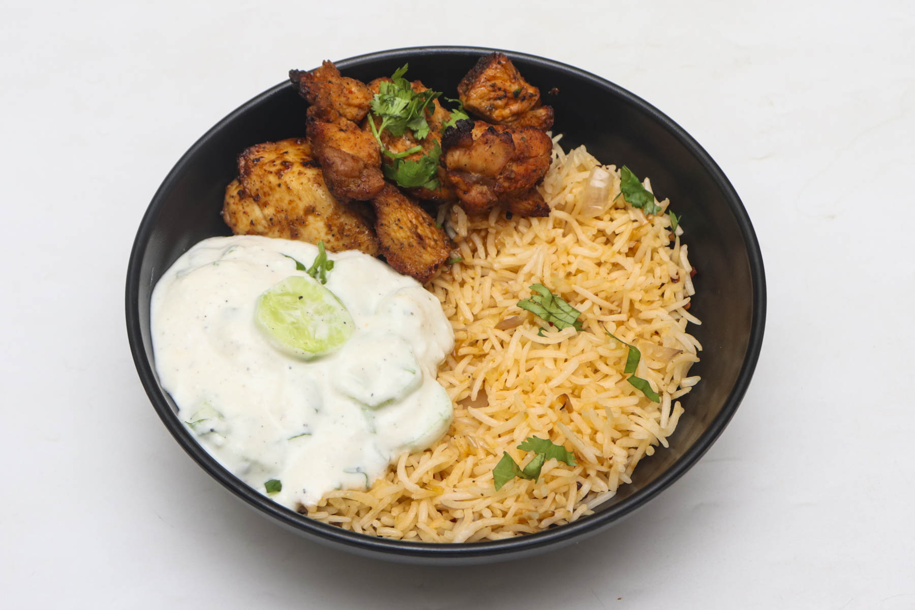 Lemon pepper chicken rice bowl